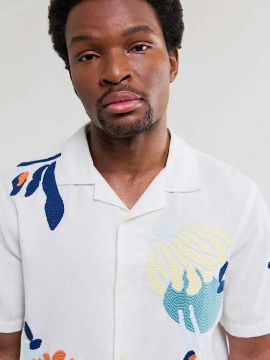  왁스 런던 셔츠 디드콧 에크루 꽃 자수 - WAX LONDON