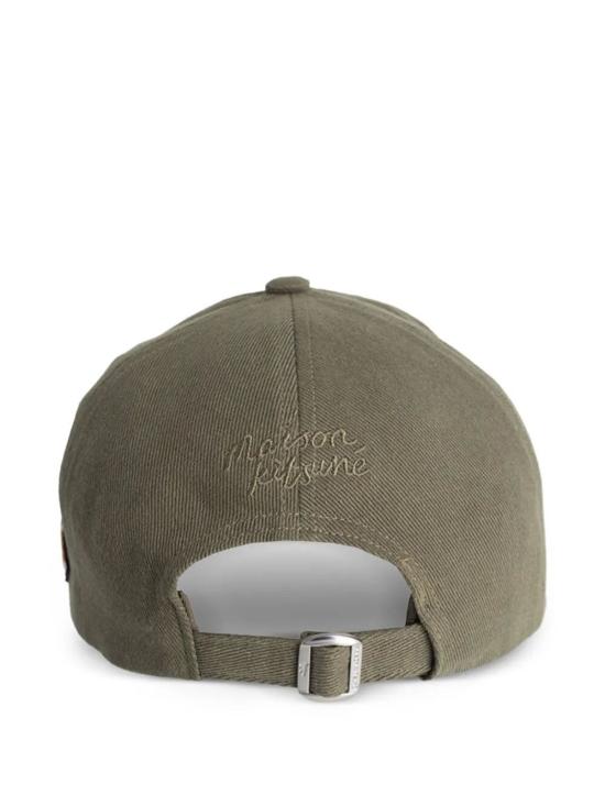  메종키츠네 모자 메종 키츠네 더블 폭스 헤드 페이디드 캡 페이디드 로렐 그린 - MAISON KITSUNE