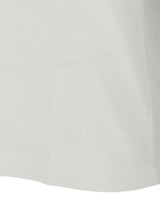  톰포드 반팔 티셔츠 코튼 실크  화이트 - TOMFORD