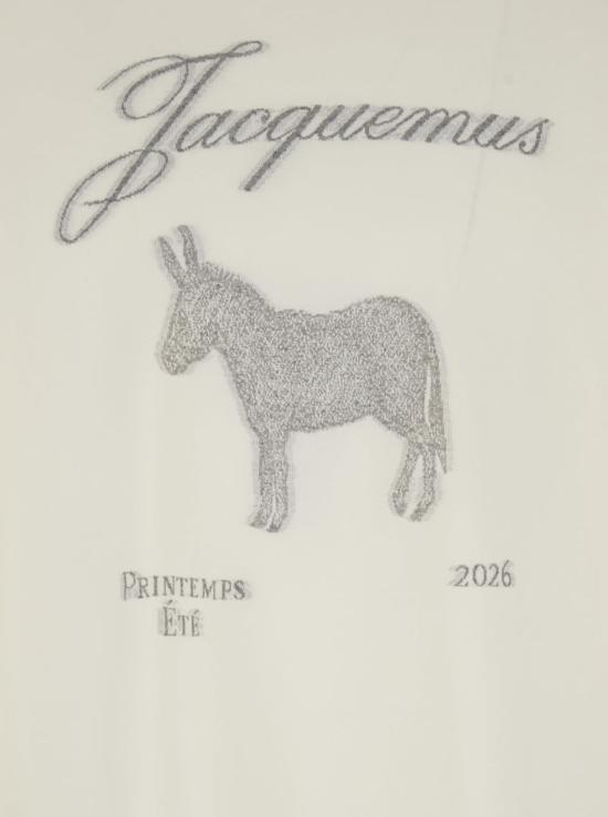  자크뮈스 탑 Jacquemus Le Tshirt Ane Mc T 셔츠 베이지 - JACQUEMUS