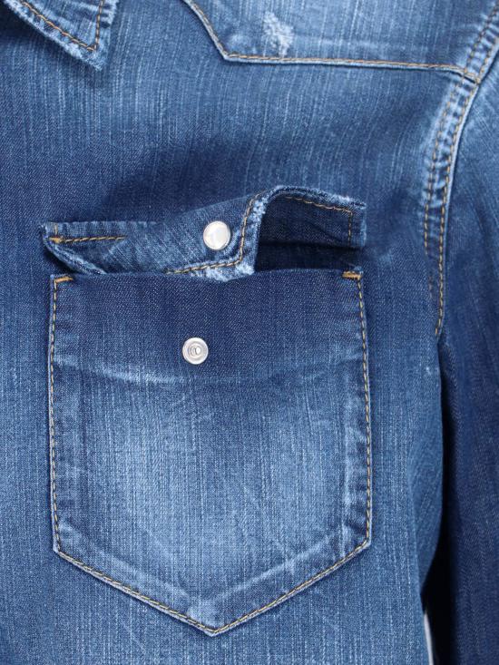  디스퀘어드2 데님 팬츠 Dsquared2 웨스턴 셔츠 블루 - DSQUARED2