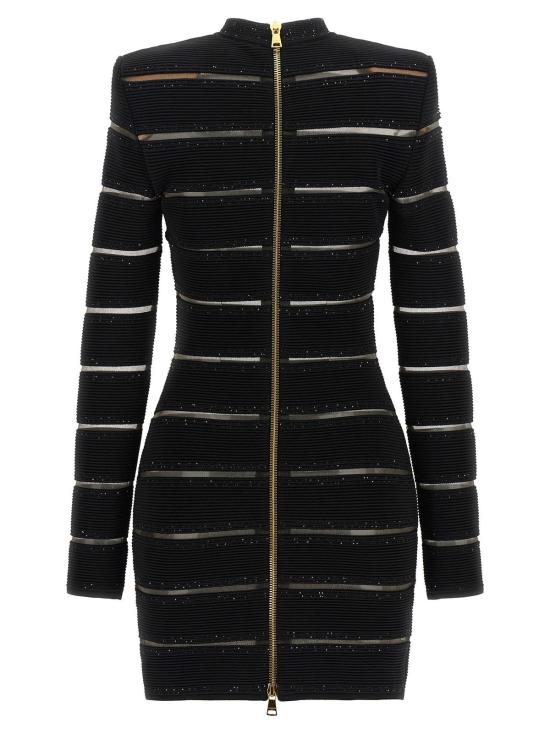  발망 숏 원피스 바디콘 드레스 블랙 - BALMAIN