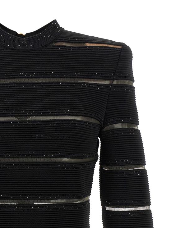  발망 숏 원피스 바디콘 드레스 블랙 - BALMAIN