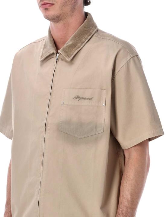  리프레젠트 반팔 셔츠 라모나 빈티지 카키색 지퍼 셔츠를 소개합니다. - REPRESENT