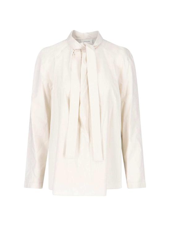  르메르 탑 코튼 앤 실크 셔츠 크림