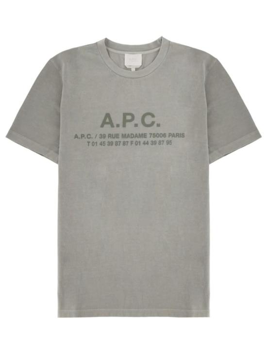  아페쎄 탑 A.P.C. 주소 로고 티셔츠 (녹색)