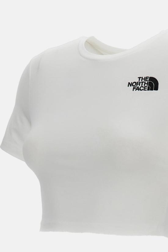  노스페이스 반팔 티셔츠 반팔 크롭 티셔츠 화이트 - NORTH FACE