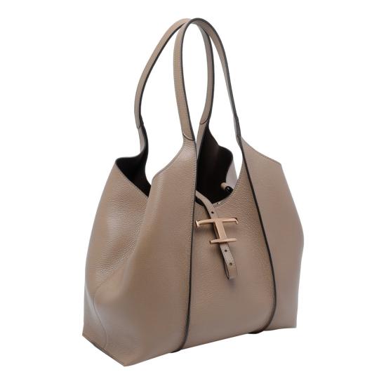 26SS 토즈 T 타임리스 쇼퍼 백 스몰 XBWTSBA0200XSO C413 BROWN DOM - TODS