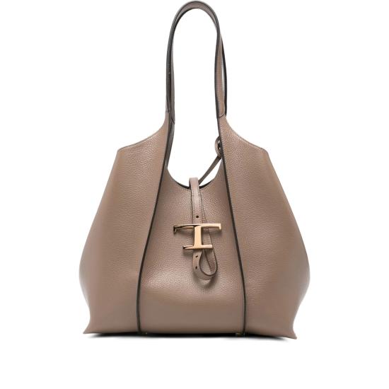 26SS 토즈 T 타임리스 쇼퍼 백 스몰 XBWTSBA0200XSOC413 BROWN DOM