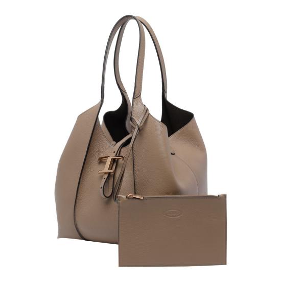 26SS 토즈 T 타임리스 쇼퍼 백 스몰 XBWTSBA0200XSO C413 BROWN DOM - TODS