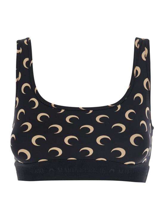  마린세르 브라 마린 세르 문 프린트 저지 스포츠  블랙