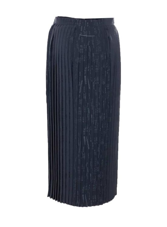  MM6 메종마르지엘라 미디 스커트 Mm6 메종 마르지엘라 미디 플리츠 스커트 블랙 - MM6 MAISON MARGIELA
