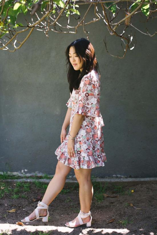  머틀 숏 원피스 베벌리 미니 테라코타 로즈 - MYRTLE