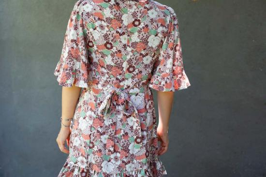  머틀 숏 원피스 베벌리 미니 테라코타 로즈 - MYRTLE