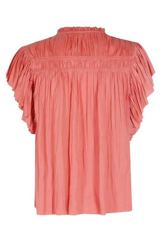  울라 존슨 블라우스 Ulla Johnson Agosta 플러터 슬리브 탑 코랄 - ULLA JOHNSON