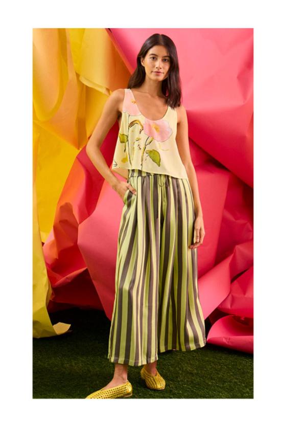  헌터 벨 민소매 티셔츠 헌터벨 카슨 탱크탑 (콰이어트 블룸 탑) - HUNTER BELL