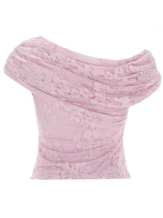  셀프 포트레이트 블라우스 레이스 탑 핑크 - SELF PORTRAIT