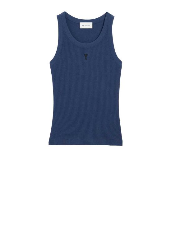  아미 민소매 티셔츠 Ami Alexandre Mattiussi Ami 탱크탑 Encre