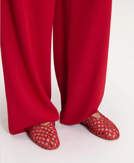  만수르 가브리엘 플랫 슈즈 우븐 발레리나 플랫 - MANSUR GAVRIEL