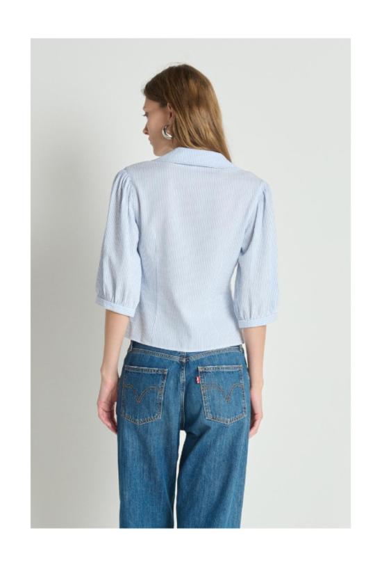  네이션 블라우스 베로니크 미니 스트라이프 - NATION