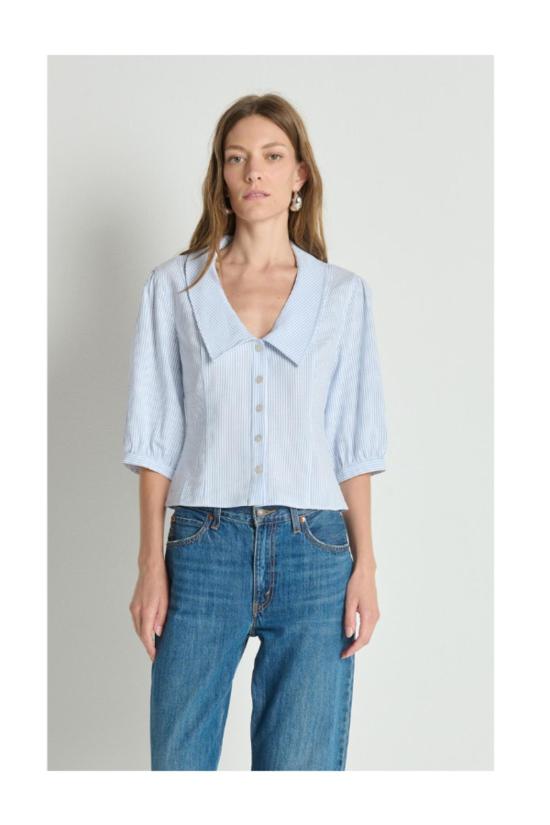  네이션 블라우스 베로니크 미니 스트라이프