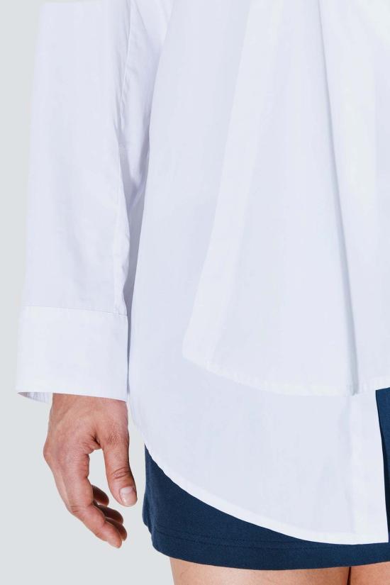  파콘 자크민 탑 페이컨 자크민 찰스 단추가 제대로 채워지지 않은 셔츠 흰색 - FACON JACMIN