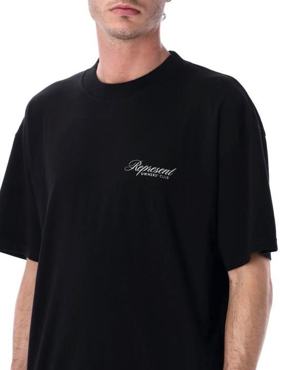  리프레젠트 탑 오너스 클럽을 대표하는 스크립트 티셔츠 블랙 - REPRESENT