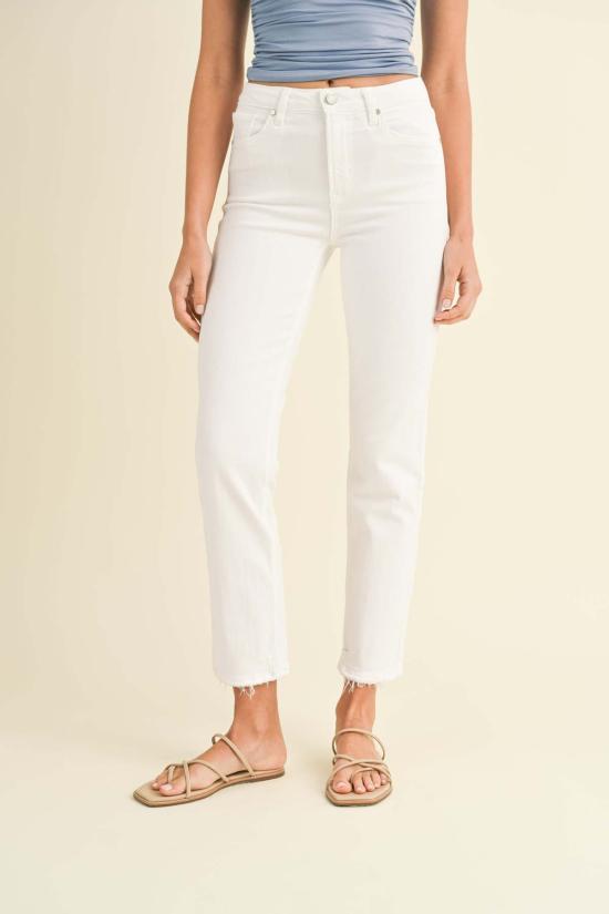  저스트 블랙 데님 데님 팬츠 더 룰러 스트레이트 진 옵틱 화이트 - JUST BLACK DENIM