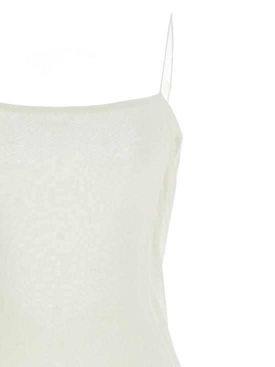  자크뮈스 롱 원피스 Jacquemus La Robe Maille Plumetis 드레스 화이트 - JACQUEMUS