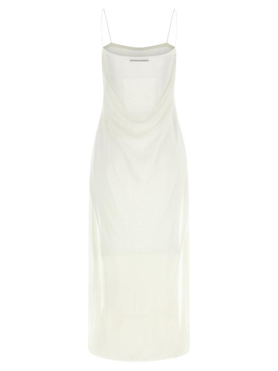  자크뮈스 롱 원피스 Jacquemus La Robe Maille Plumetis 드레스 화이트 - JACQUEMUS