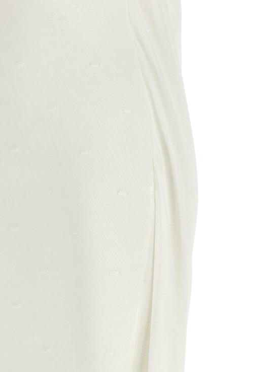  자크뮈스 롱 원피스 Jacquemus La Robe Maille Plumetis 드레스 화이트 - JACQUEMUS