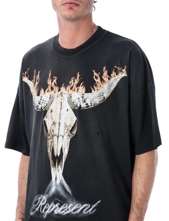  리프레젠트 탑 영국 카우보이를 대표하는 티셔츠 (검정색) - REPRESENT