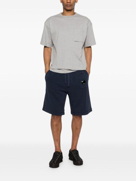  씨피 컴퍼니 숏팬츠 C.P. 컴퍼니 코튼 조깅 버뮤다 반바지 (블루) - C.P. COMPANY