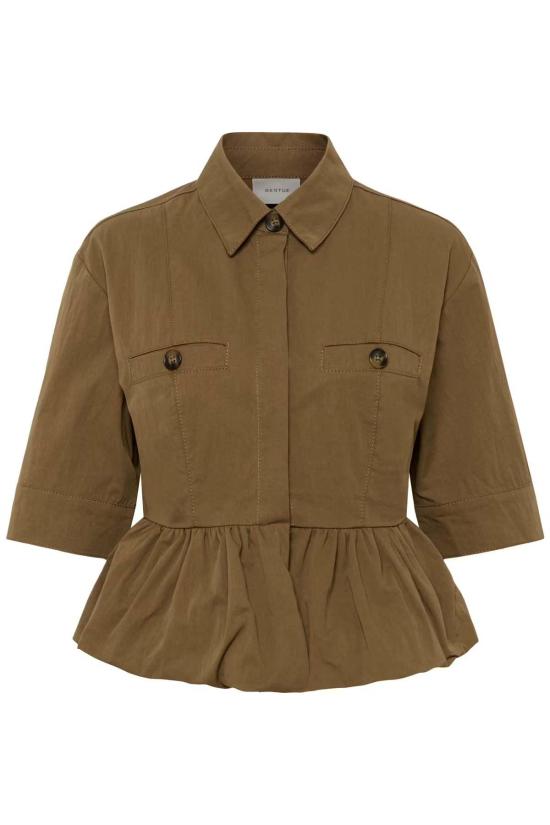 게스투즈 블라우스 그잔다야 셔츠 브라운