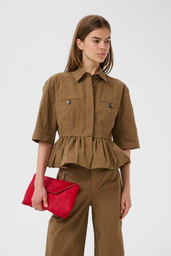  게스투즈 블라우스 그잔다야 셔츠 브라운 - GESTUZ