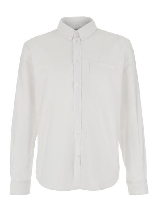  메종키츠네 셔츠 메종 키츠네 프로필 폭스 레귤러  화이트