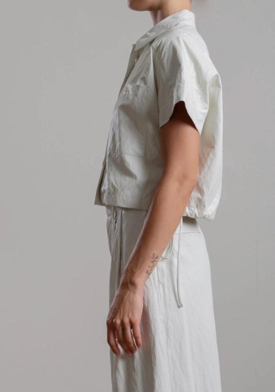  Pharaoh 탑 파라오 조이 인조 가죽 셔츠 아이보리 - OTHER BRANDS