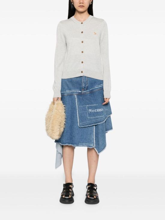  메종키츠네 가디건 메종 키츠네 베이비 폭스 울  그레이 - MAISON KITSUNE