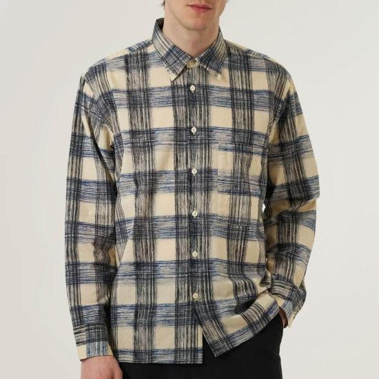  유니버셜웍스 셔츠 유니버설 웍스 스퀘어 포켓  네이비