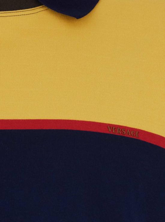  베르사체 긴팔 티셔츠 스트라이프 티셔츠 멀티컬러 - VERSACE