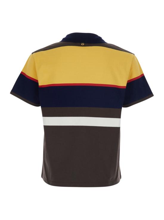  베르사체 긴팔 티셔츠 스트라이프 티셔츠 멀티컬러 - VERSACE