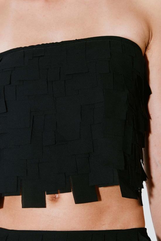  파콘 자크민 민소매 티셔츠 Facon Jacmin 토비 프린지 뷔스티에 탑 - FACON JACMIN