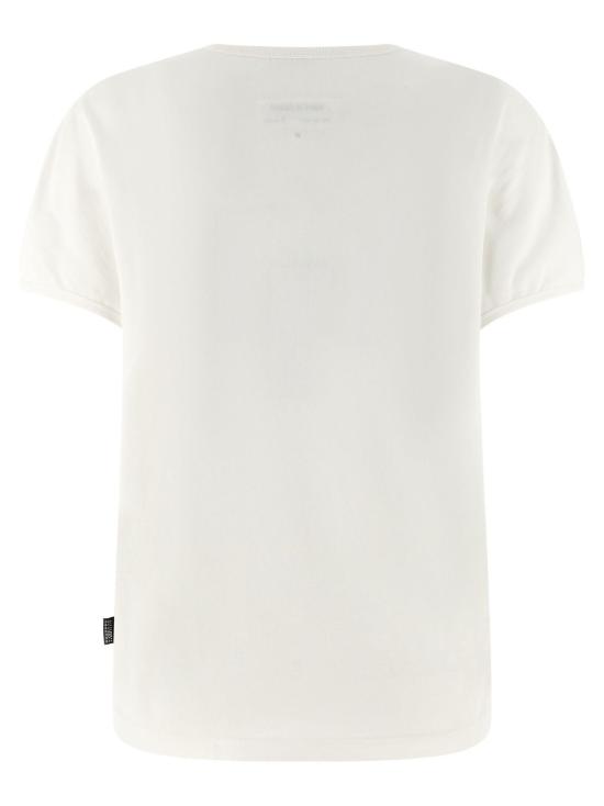  MM6 메종마르지엘라 반팔 티셔츠 Mm6 메종 마르지엘라 아크 프린트 티셔츠 화이트 - MM6 MAISON MARGIELA