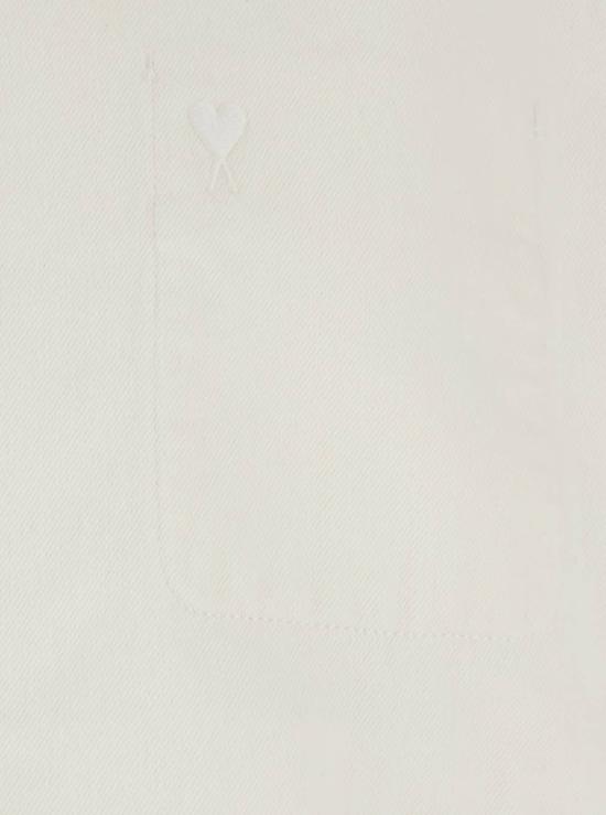  아미 자켓 Ami Alexandre Mattiussi 토널 Ami De Coeur 지퍼 재킷 화이트 - AMI