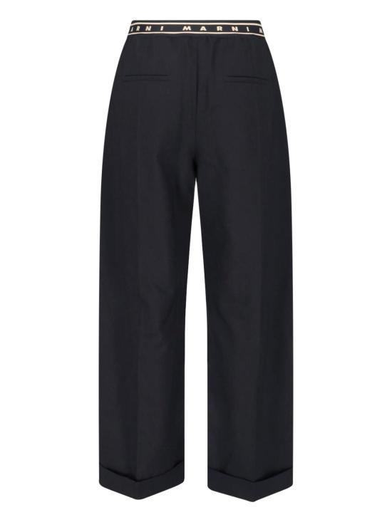  마르니 스트레이트 팬츠 버진 울 팬츠 블랙 - MARNI
