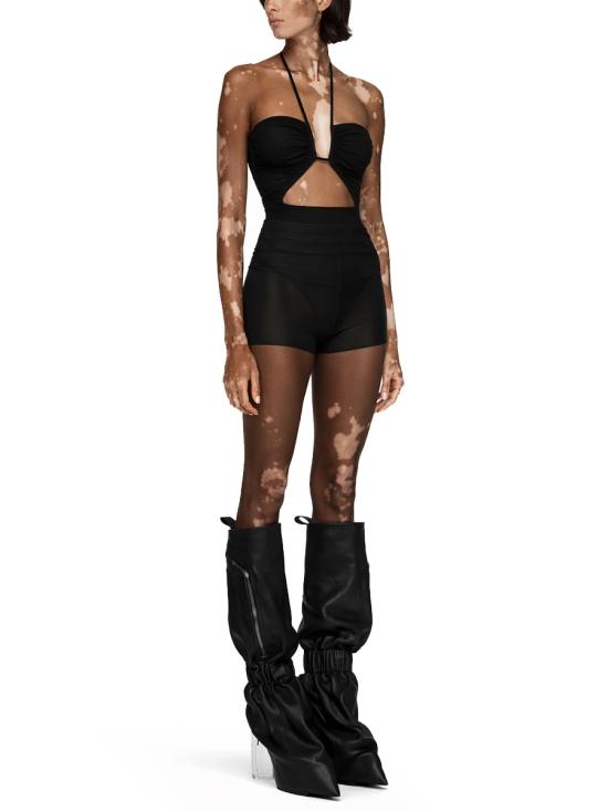 26SS 릭 오웬스 스트레이트 팬츠 RO01F6395 TUS09 BLACK - RICK OWENS