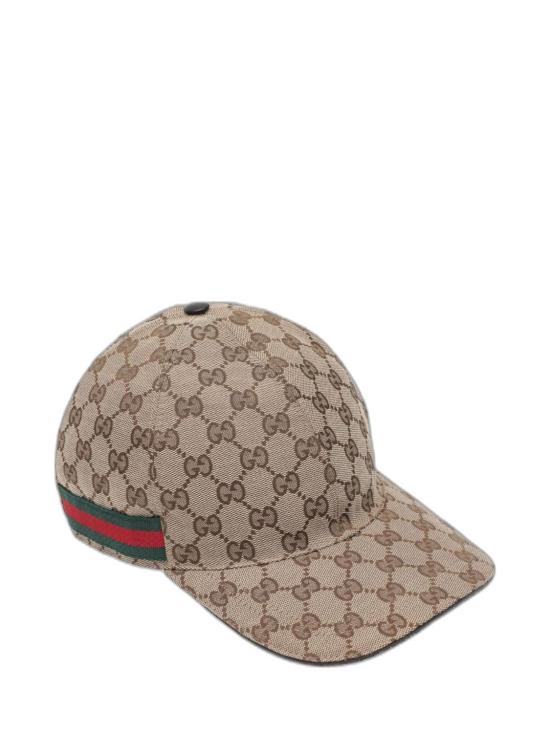 25FW 구찌 웹 디테일 GG 캔버스 베이스볼 캡 200035KQWBG 9864 CAMELDARK BROWN 9864 CAMEL DARK BROWN