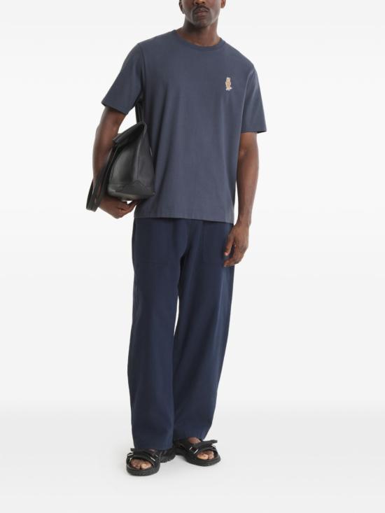 26SS 메종키츠네 드레스드 폭스 컴포트 티셔츠 QM00101KJ7025 0422 BLUE - MAISON KITSUNE