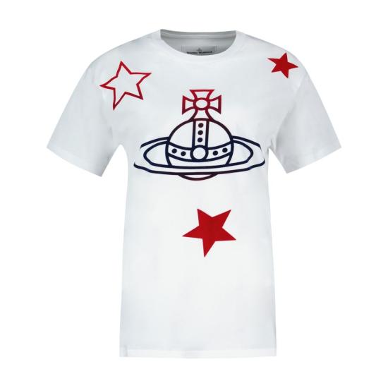 26SS 비비안웨스트우드 반팔 티셔츠 3G010056J00B9 A401 WHITE