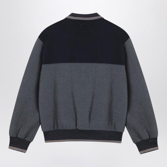 25FW 미우미우 반팔 티셔츠 MJLA01OOO18FX F0P8O Anthracite Blue - MIU MIU